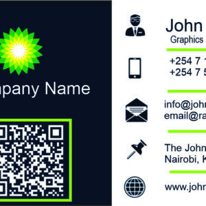 Simple Professional Business Card with QR